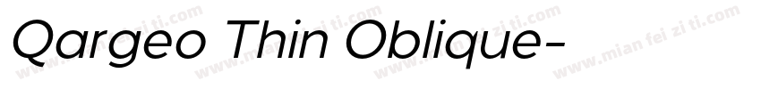 Qargeo Thin Oblique字体转换
